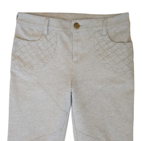 Free People Gray Quilted Stretch Pants Size 4 - Picture 4 of 7